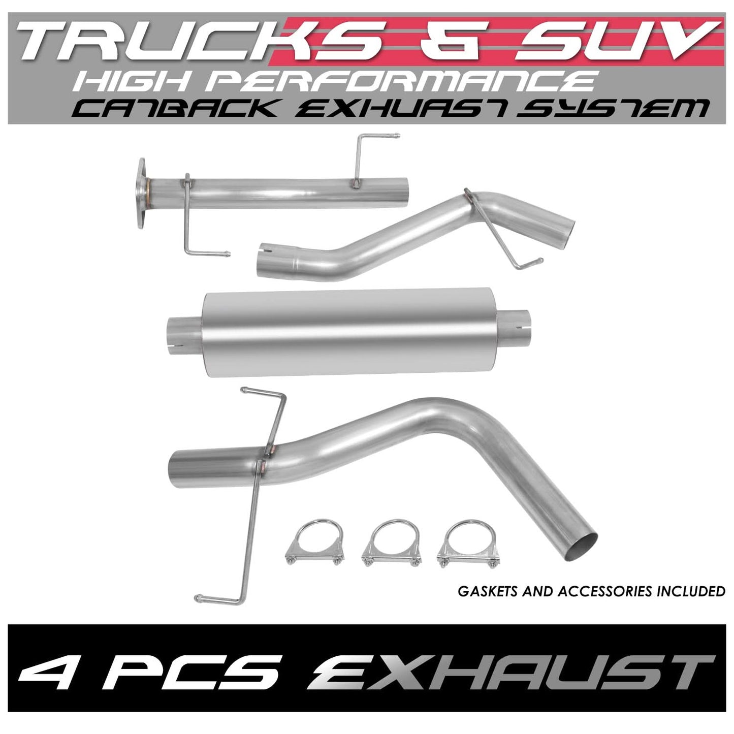 07-14 Toyota FJ Cruiser Catback Exhaust System - Stainless Steel