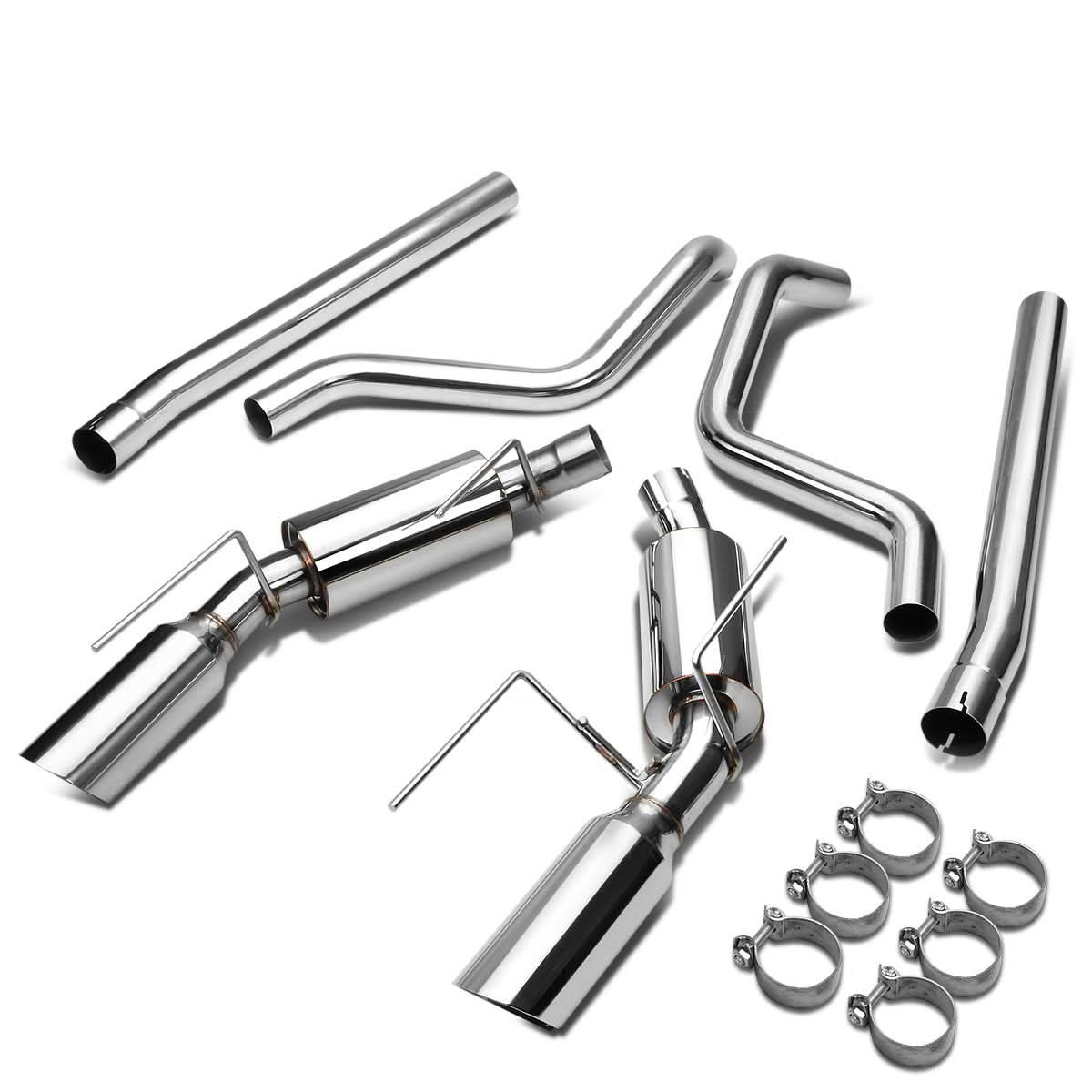 05-09 Ford Mustang 4.6L V8 Catback Exhaust - Dual Tip Stainless Steel