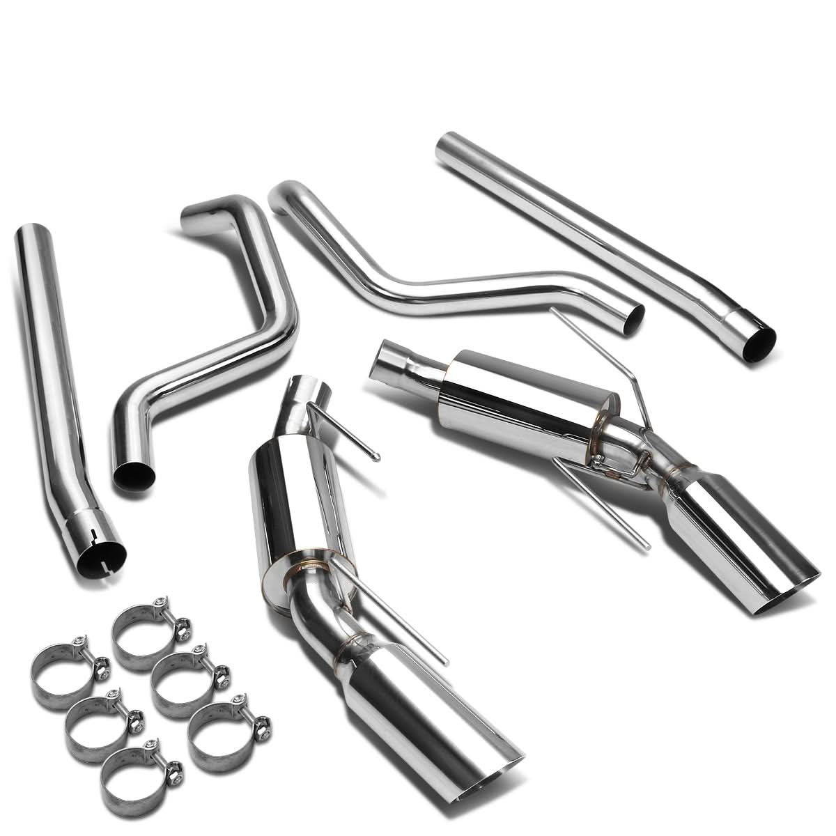 05-09 Ford Mustang 4.6L V8 Catback Exhaust - Dual Tip Stainless Steel
