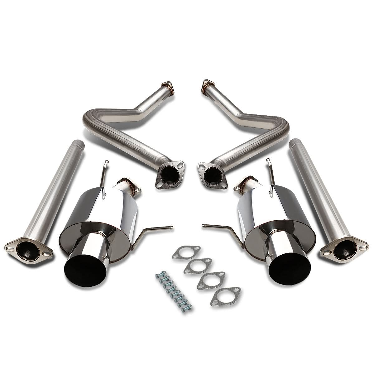 11-14 Ford Mustang 3.7L V6 Dual Tip Catback Exhaust Stainless Steel