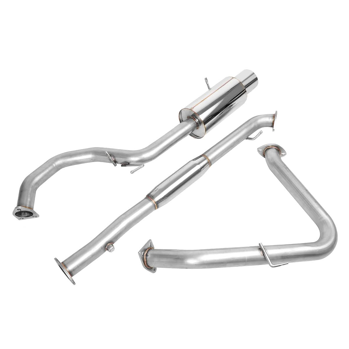 1999-2003 Mitsubishi Galant Single Tip Catback Exhaust Stainless Steel