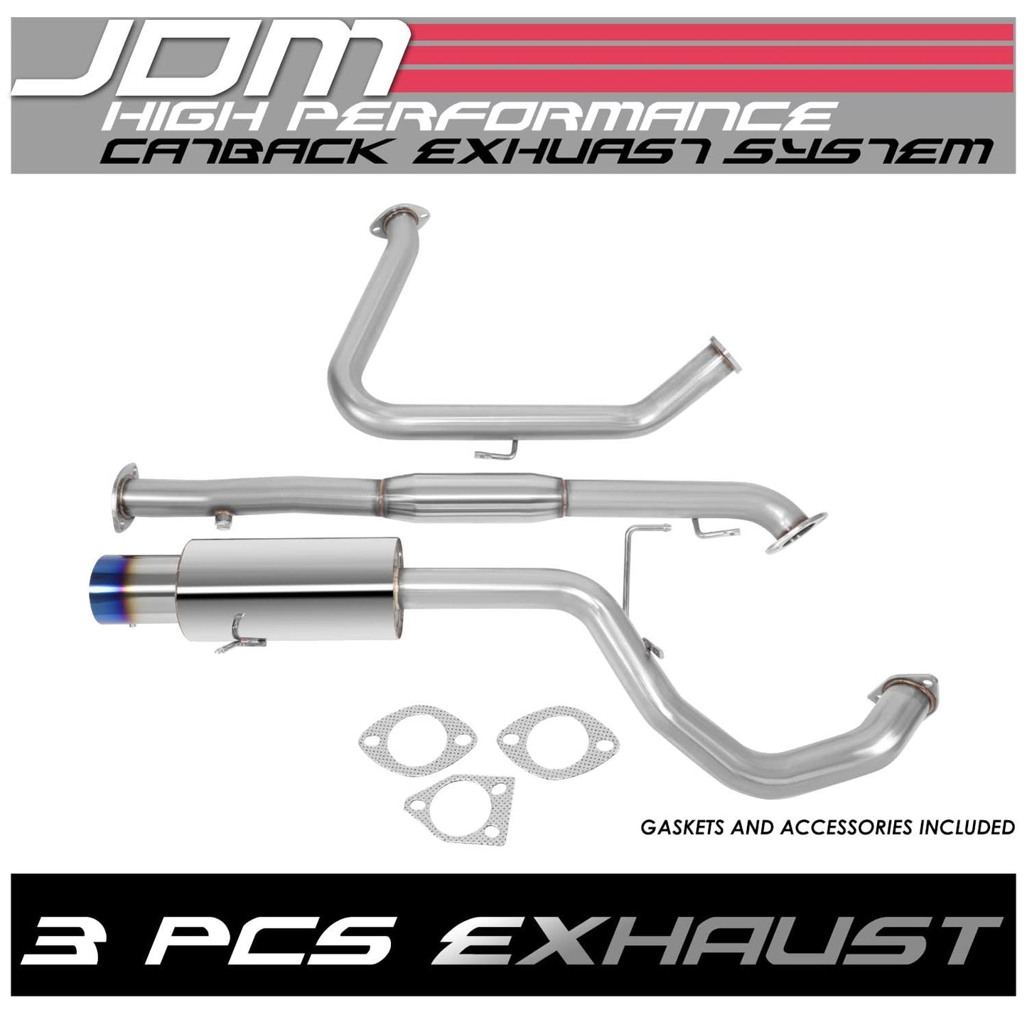 1999-2003 Mitsubishi Galant Catback Exhaust - Stainless Steel