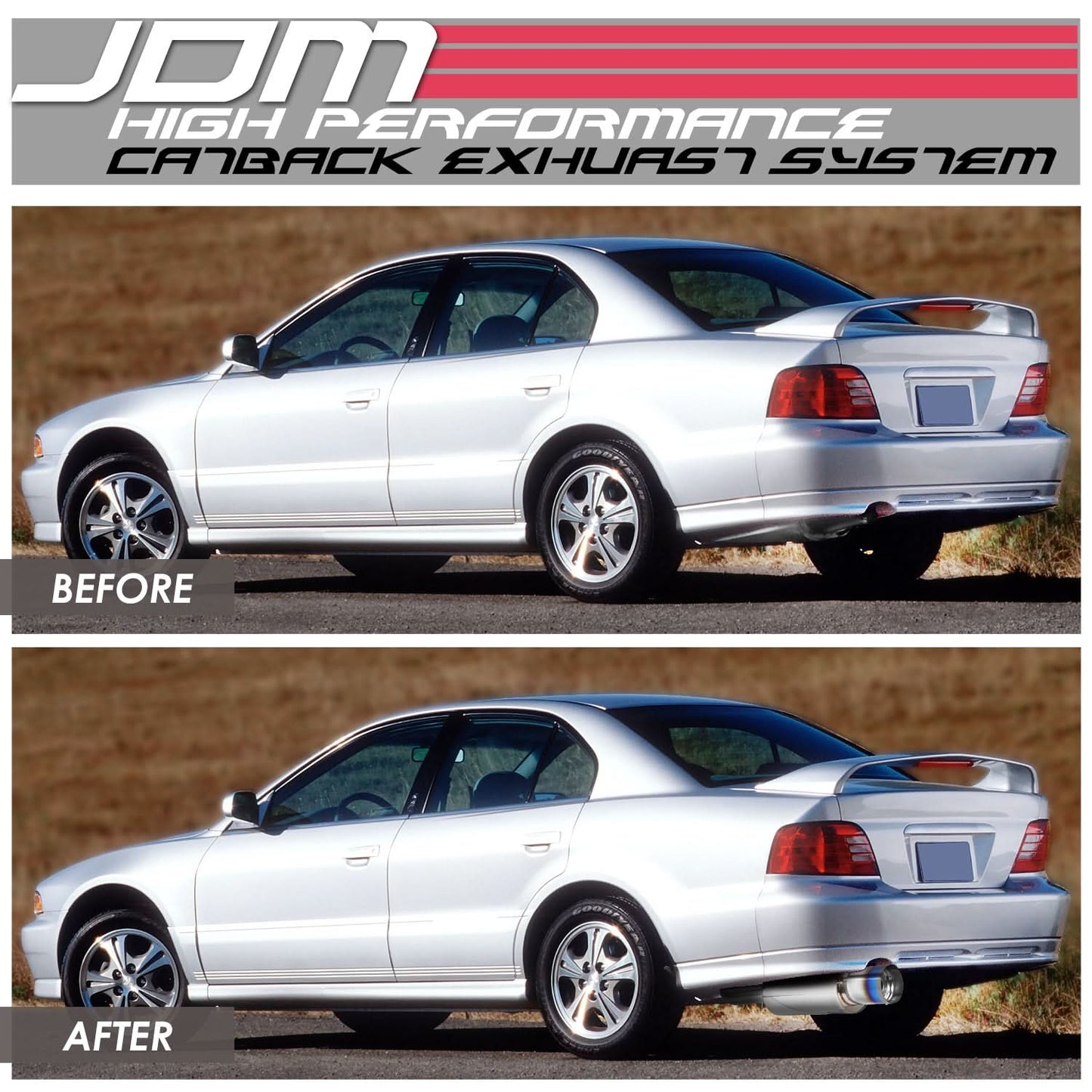 1999-2003 Mitsubishi Galant Catback Exhaust - Stainless Steel