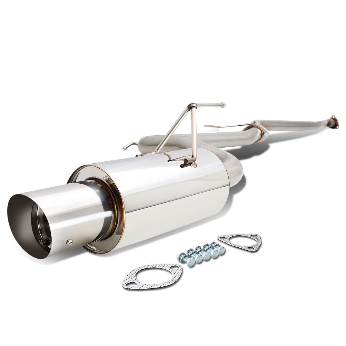 03-06 Honda Accord 2DR Single Tip Catback Exhaust - Stainless Steel