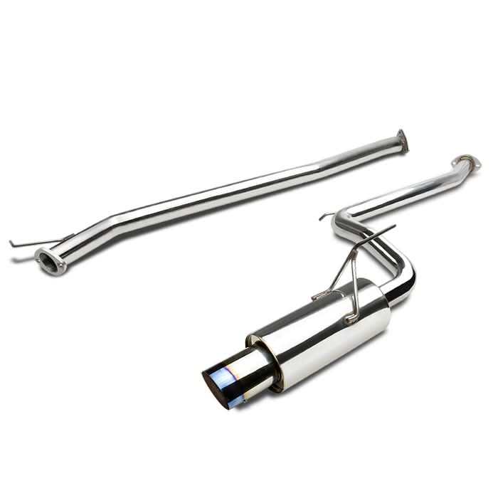 03-06 Honda Accord 2DR Single Burnt Tip Catback Exhaust Stainless Steel