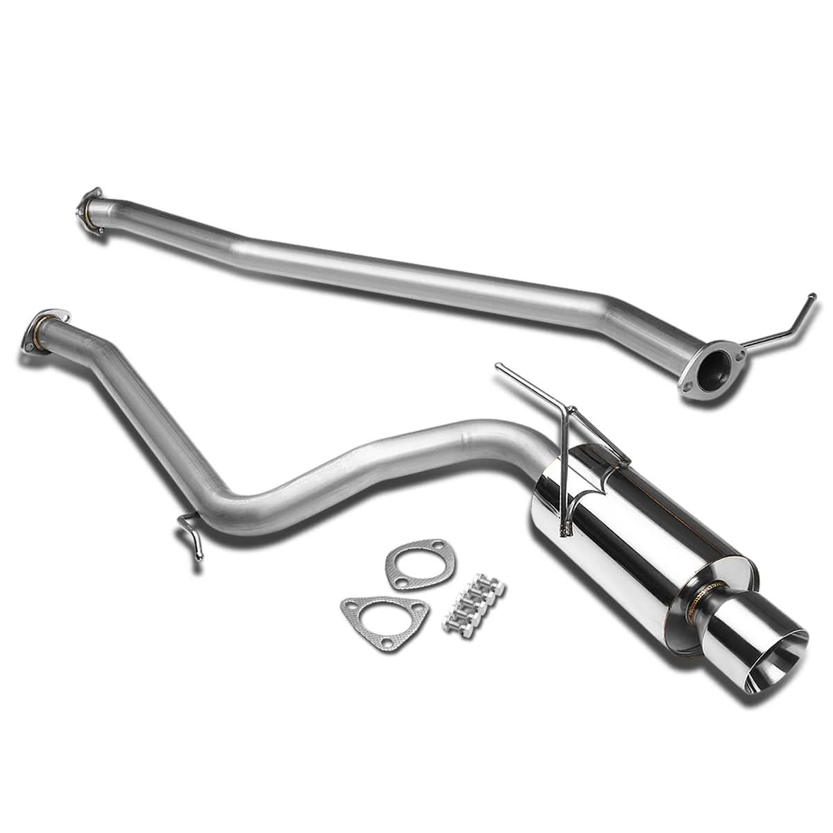 2003-2006 Honda Accord 2DR Single Rolled Tip Catback Exhaust Stainless Steel
