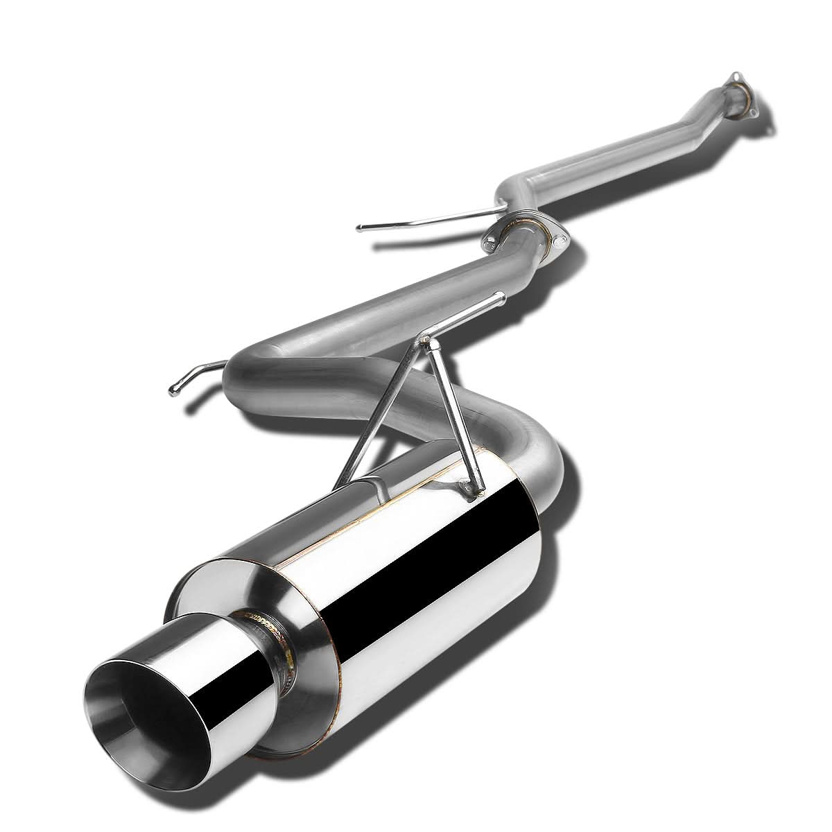 2003-2006 Honda Accord 2DR Single Rolled Tip Catback Exhaust Stainless Steel