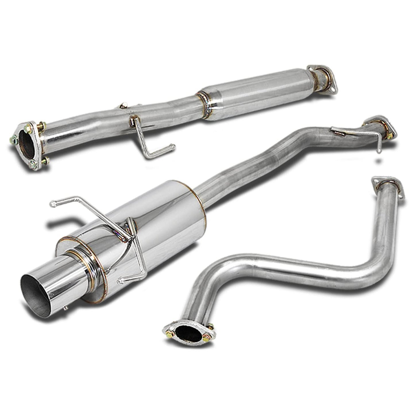 90-93 Honda Accord Single Tip Catback Exhaust System - Stainless Steel