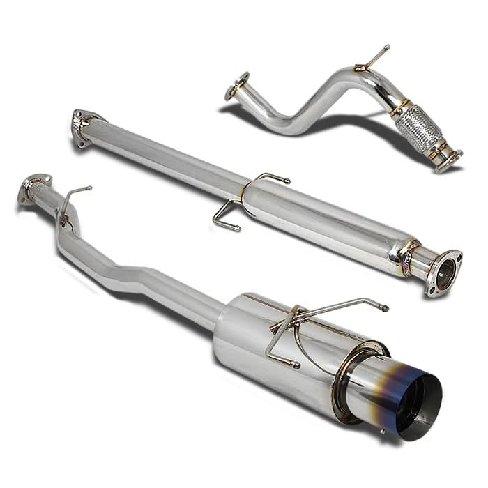 94-97 Honda Accord 4Cyl Catback Exhaust Single Burnt Tip Stainless Steel
