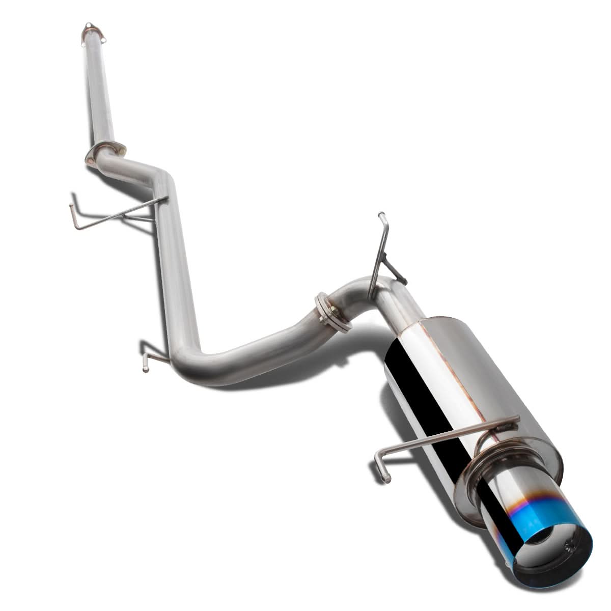 98-02 Honda Accord Single Burnt Tip Catback Exhaust Stainless Steel