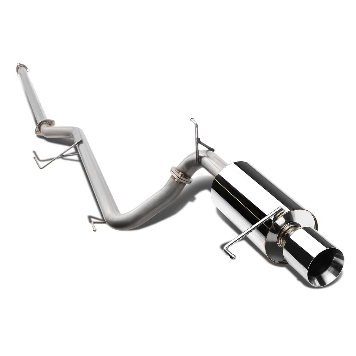 98-02 Honda Accord Single Rolled Tip Catback Exhaust Stainless Steel