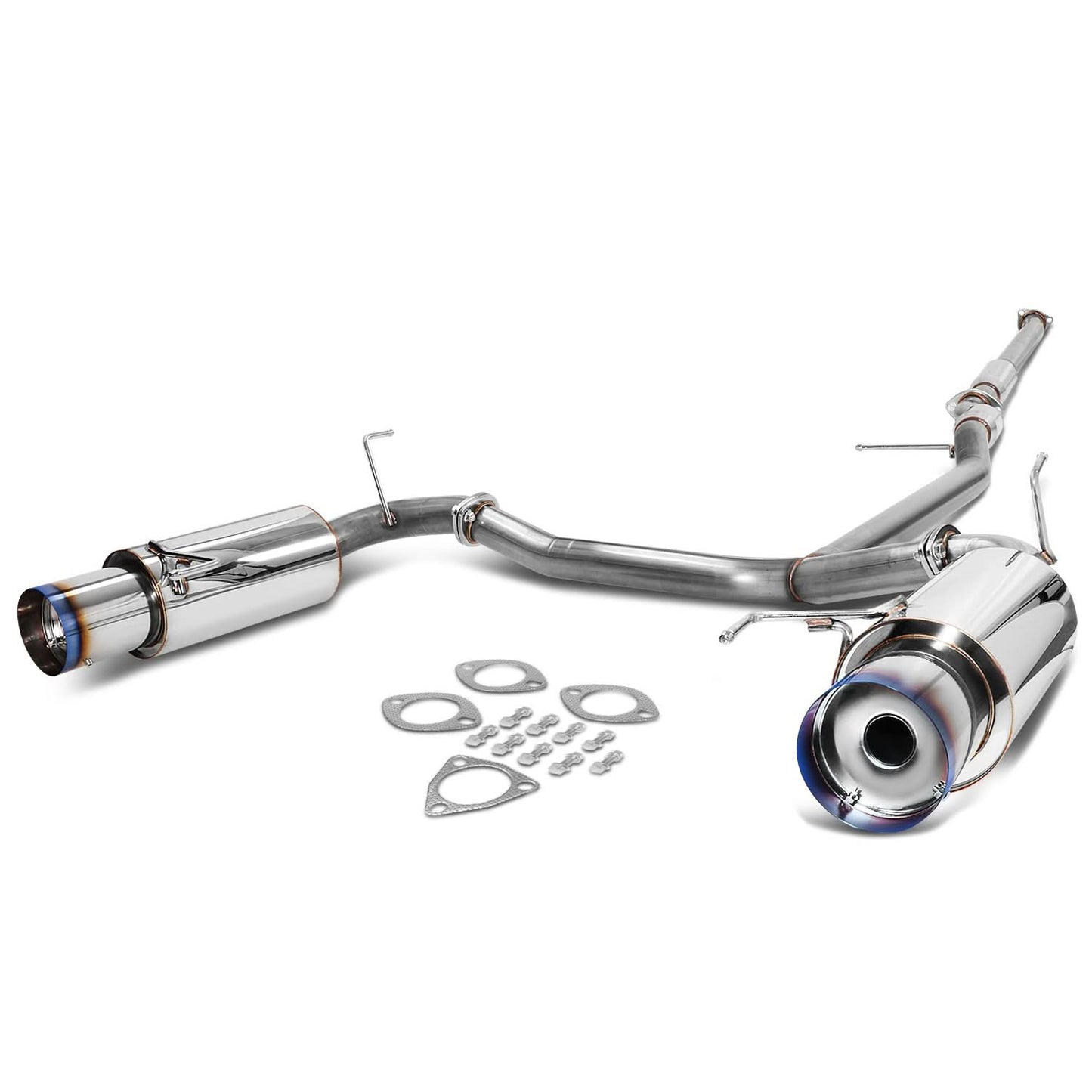 98-02 Honda Accord V6 Dual Burnt Tip Catback Exhaust Stainless Steel