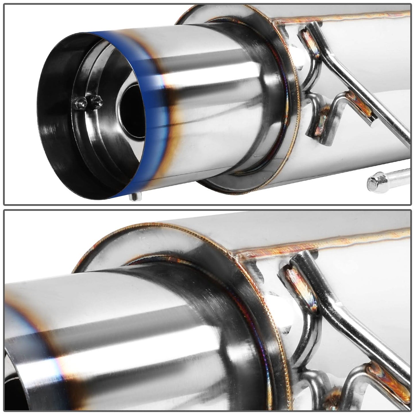 98-02 Honda Accord V6 Dual Burnt Tip Catback Exhaust Stainless Steel