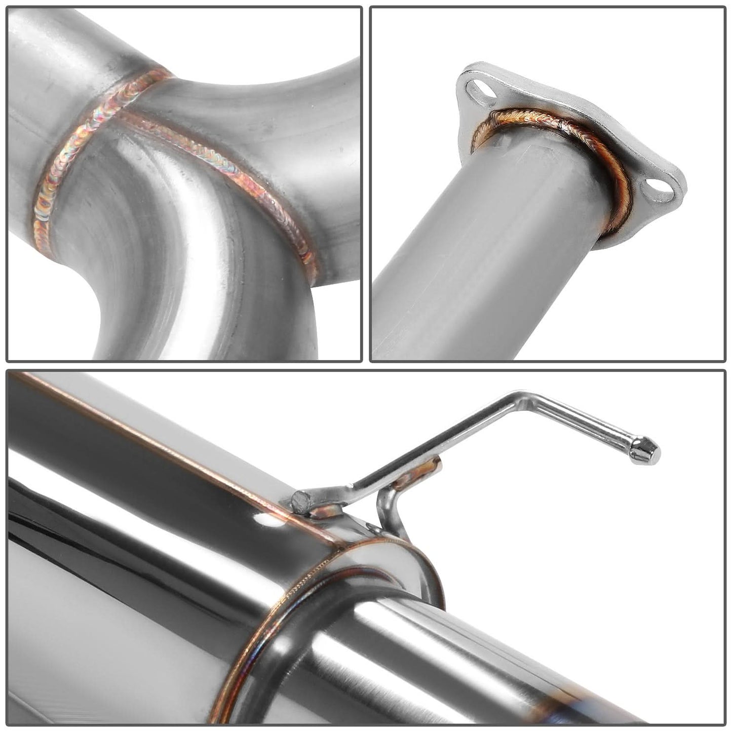 98-02 Honda Accord V6 Dual Burnt Tip Catback Exhaust Stainless Steel