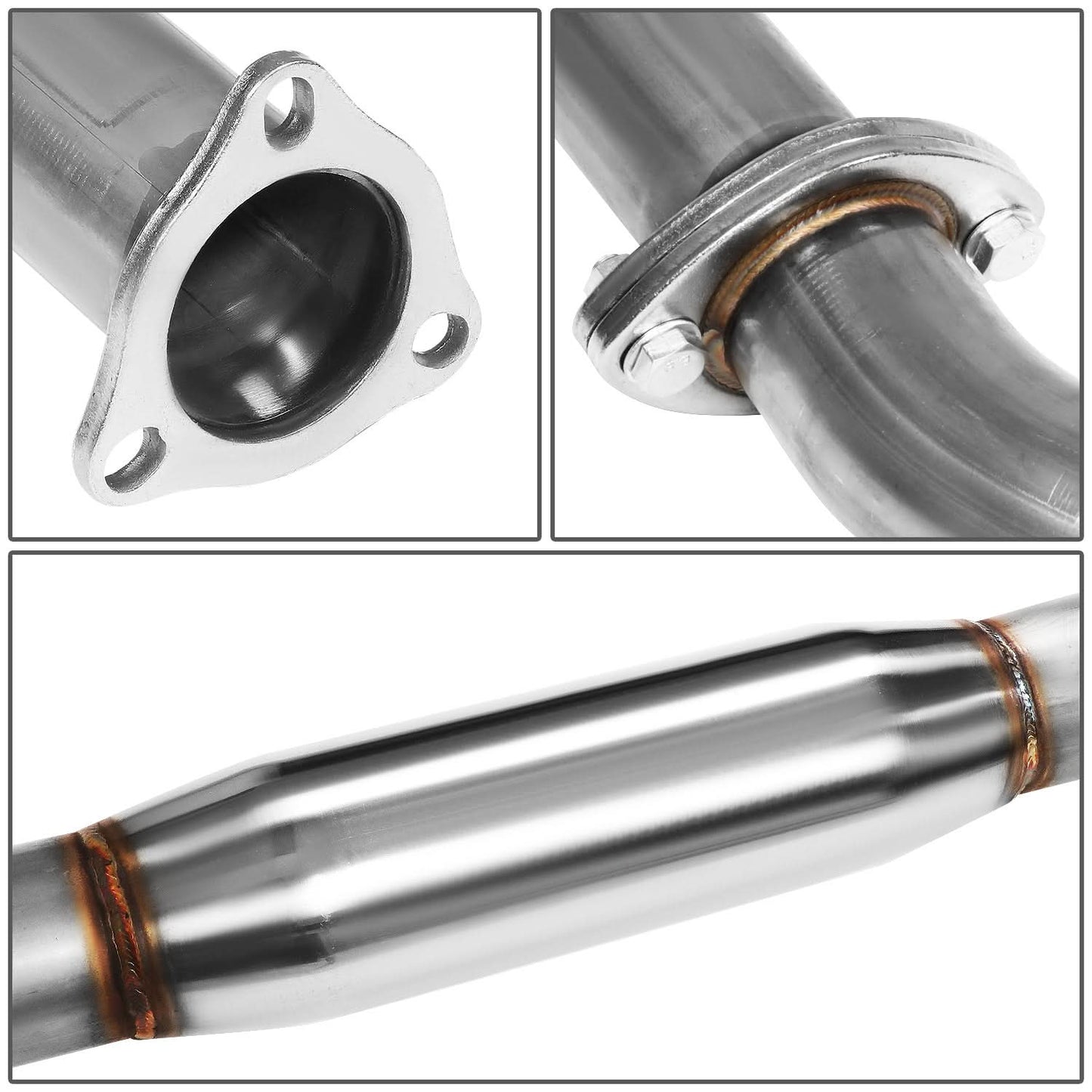 98-02 Honda Accord V6 Dual Burnt Tip Catback Exhaust Stainless Steel