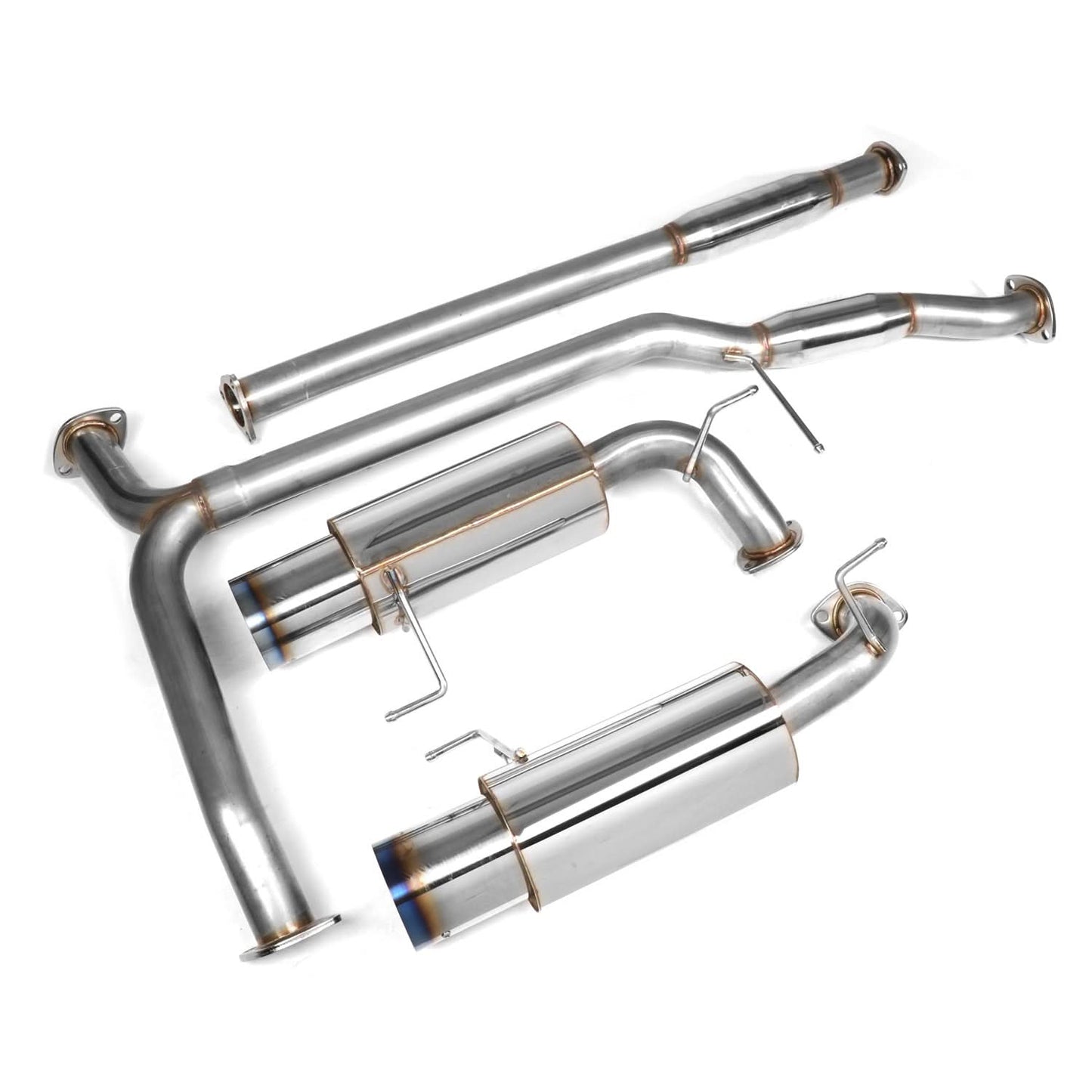 98-02 Honda Accord V6 Dual Burnt Tip Catback Exhaust Stainless Steel