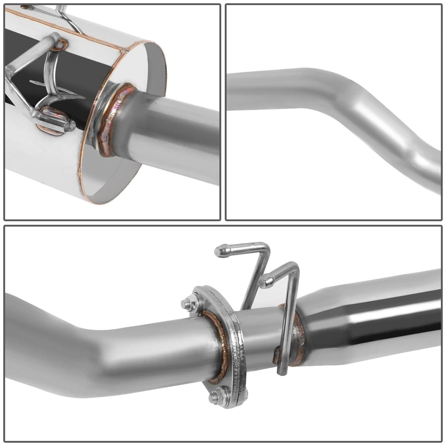 01-05 Honda Civic EX Catback Exhaust Single Tip Stainless Steel