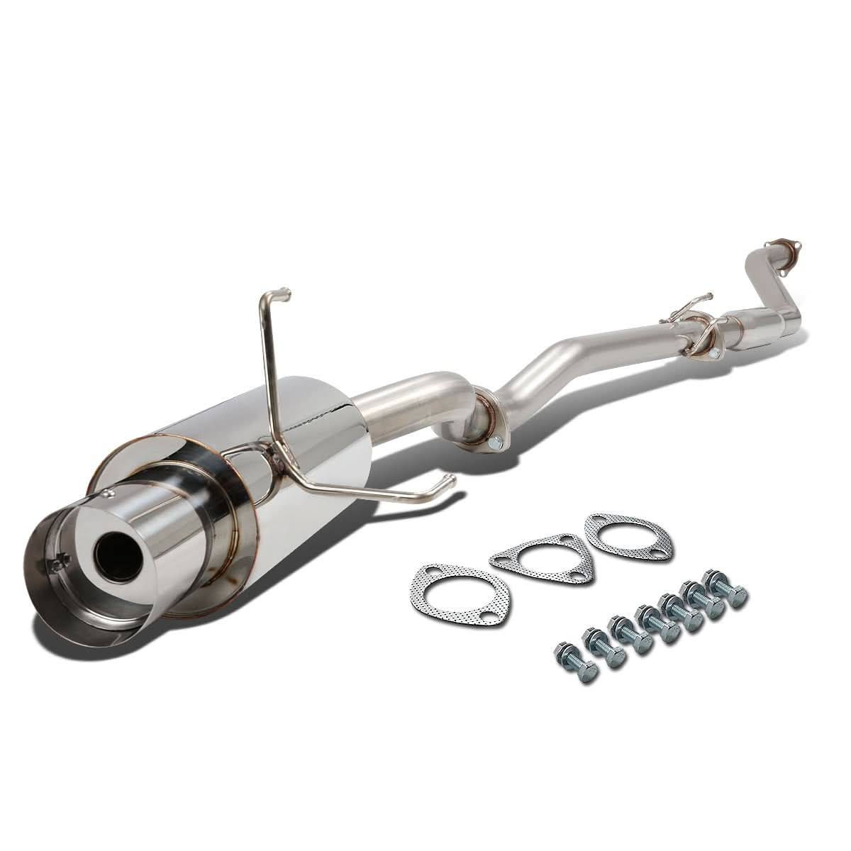 2002-2005 Honda Civic SI Single Tip Catback Exhaust - Stainless Steel