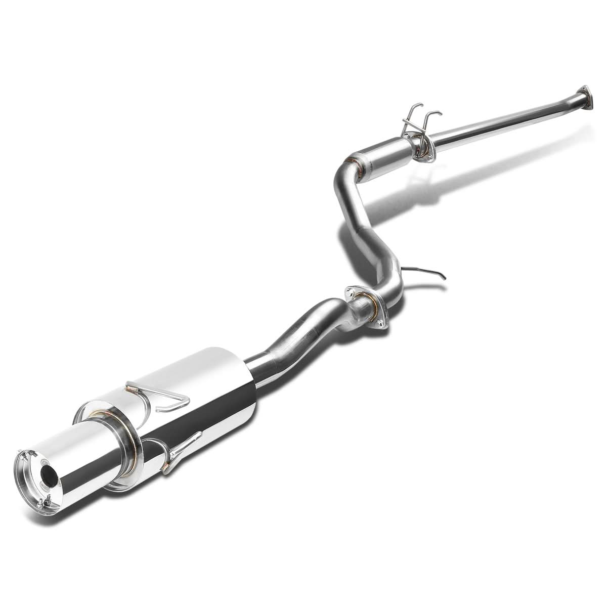 06-08 Honda Civic EX Single Tip Catback Exhaust - Stainless Steel