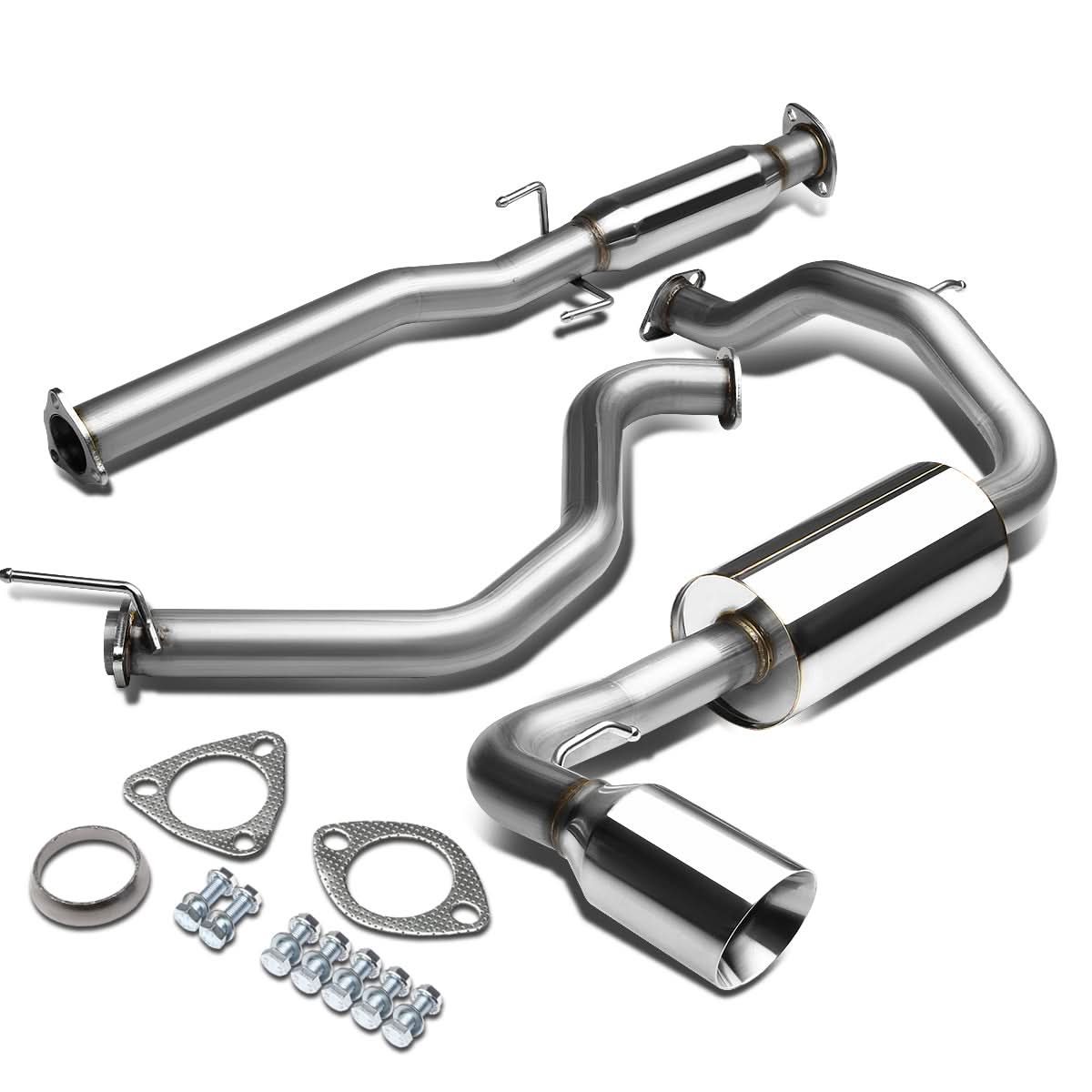 88-91 Honda CRX Catback Exhaust Single Rolled Tip Stainless Steel