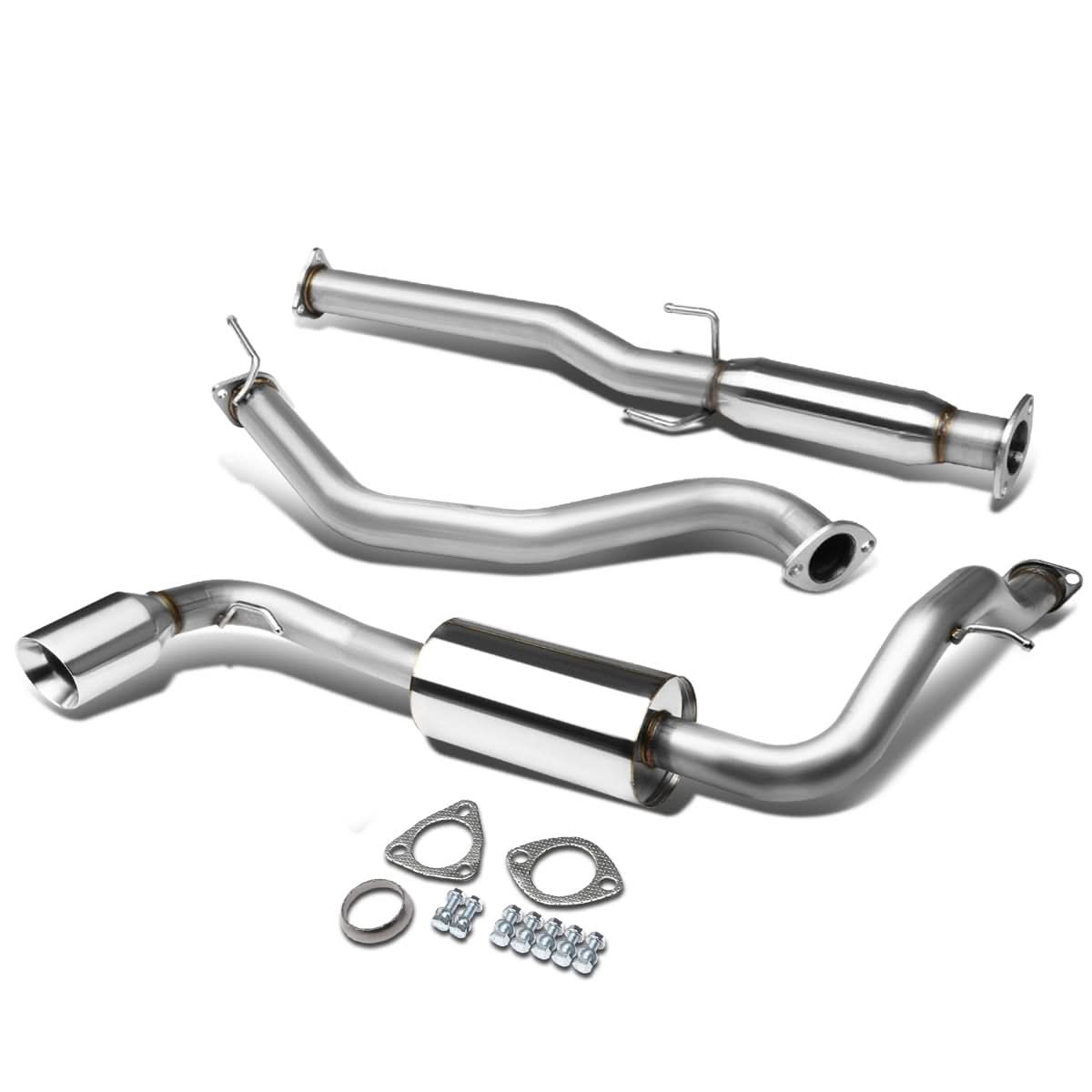 88-91 Honda CRX Catback Exhaust Single Rolled Tip Stainless Steel