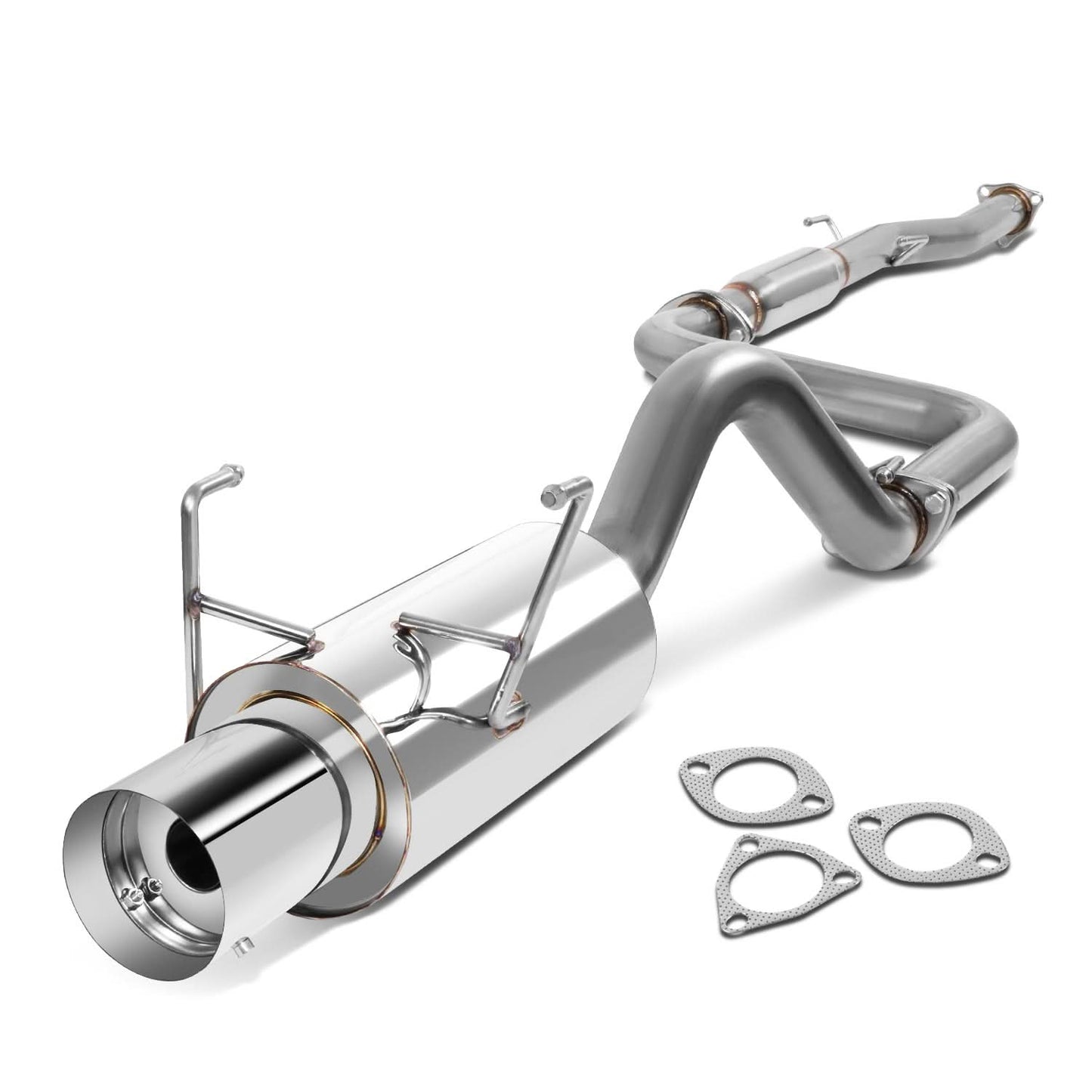 93-97 Honda Del Sol Single Tip Catback Exhaust Stainless Steel