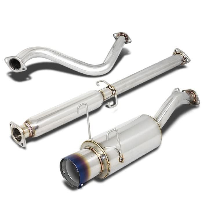 1993-1997 Honda Del Sol Catback Exhaust Single Burnt Tip Stainless Steel