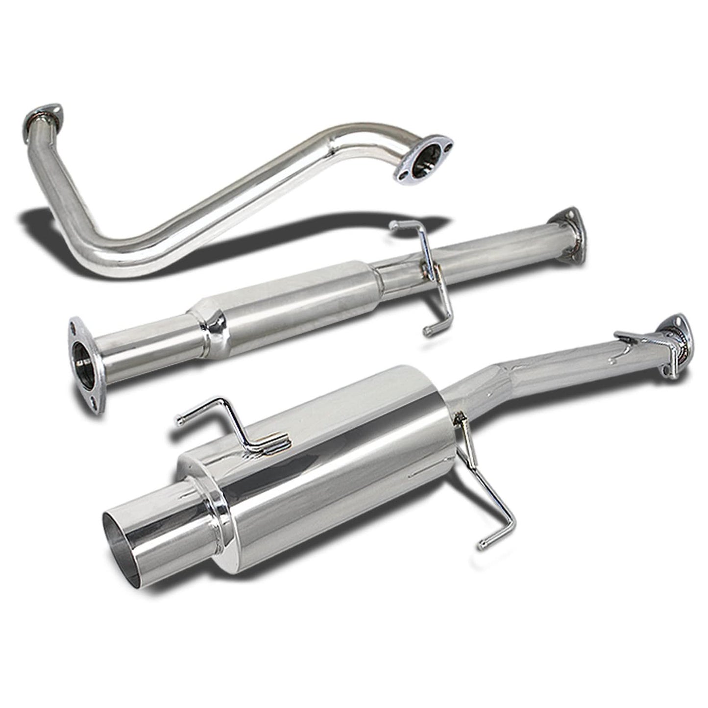 92-96 Honda Prelude Single Tip Catback Exhaust Stainless Steel