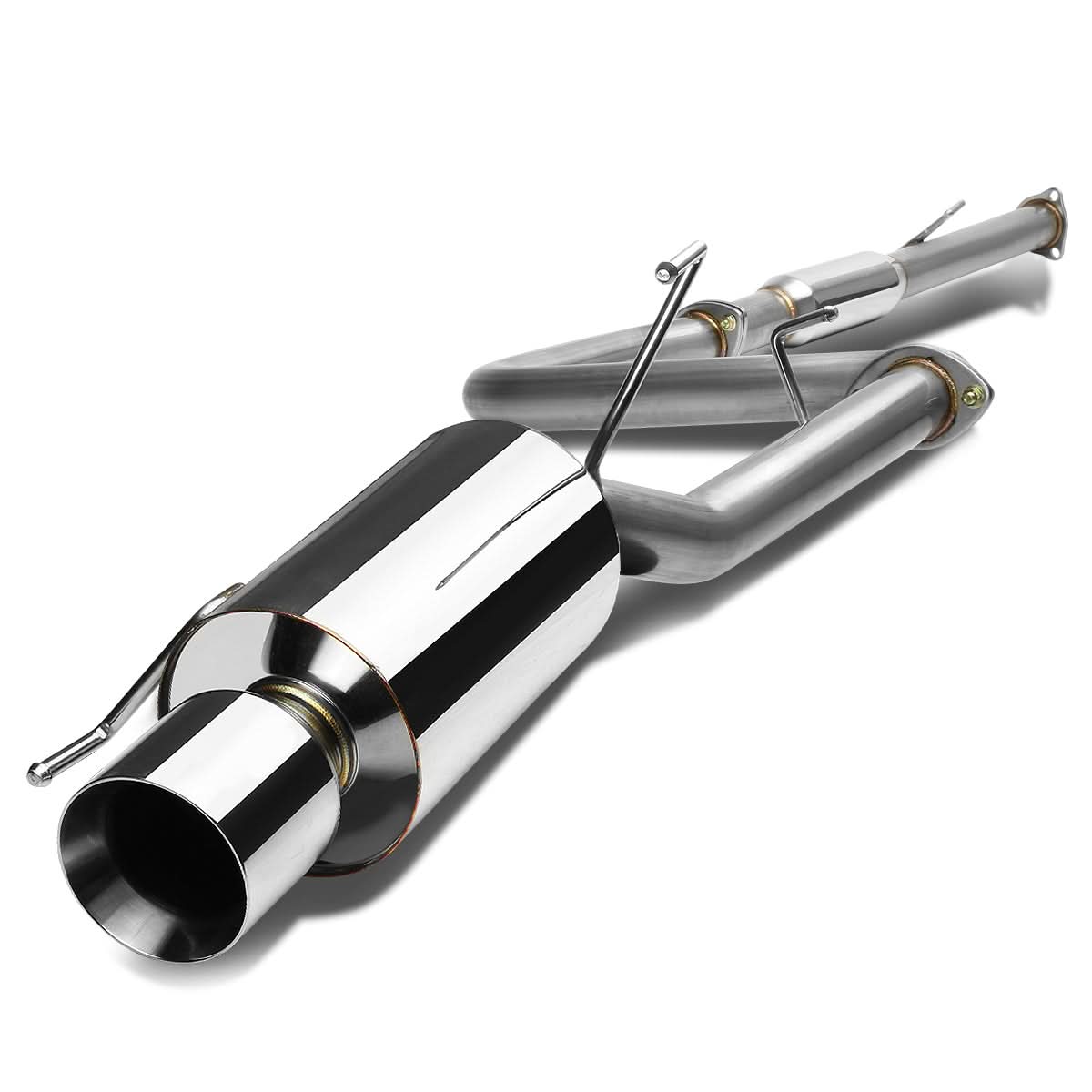 92-96 Honda Prelude Catback Exhaust Single Rolled Tip Stainless Steel