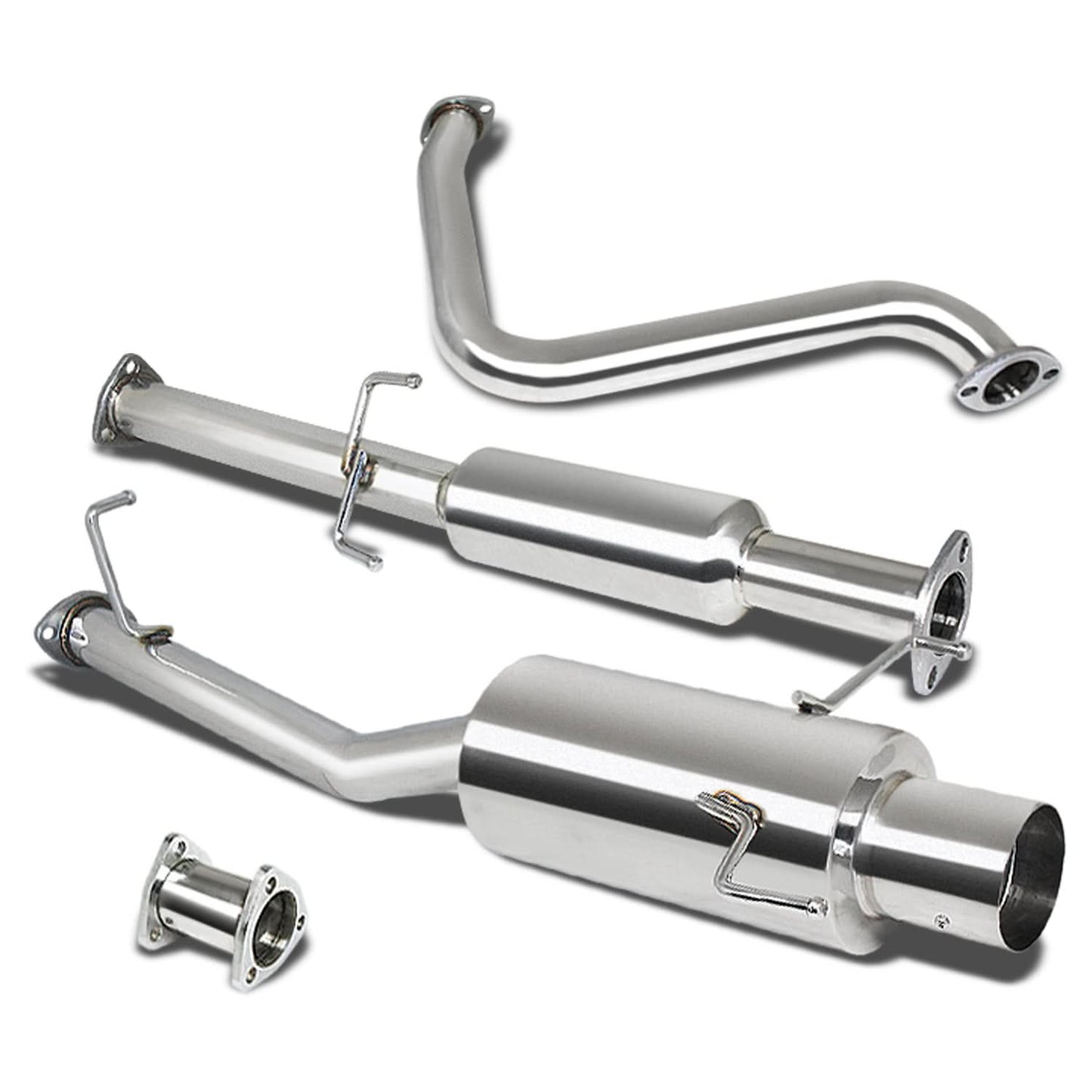 97-01 Honda Prelude Single Tip Catback Exhaust - Stainless Steel