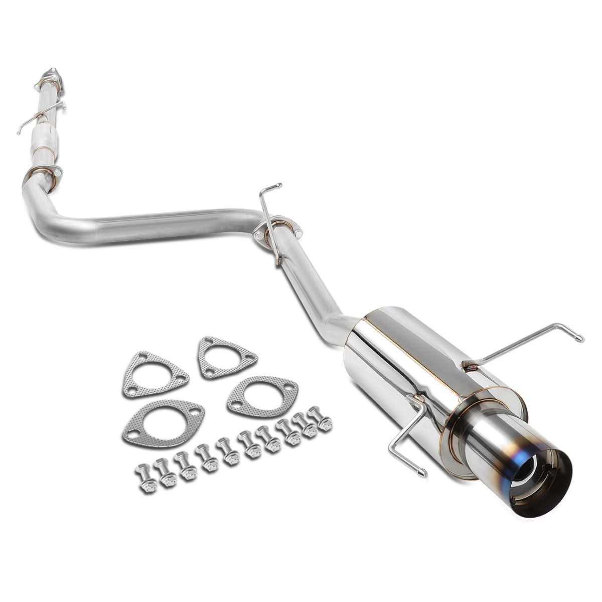 97-01 Honda Prelude Single Burnt Tip Catback Exhaust Stainless Steel