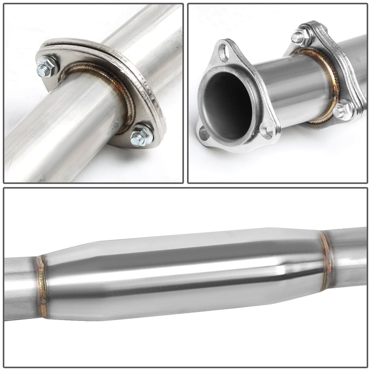 97-01 Honda Prelude Single Burnt Tip Catback Exhaust Stainless Steel