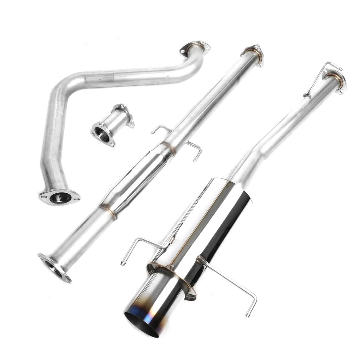 97-01 Honda Prelude Single Burnt Tip Catback Exhaust Stainless Steel