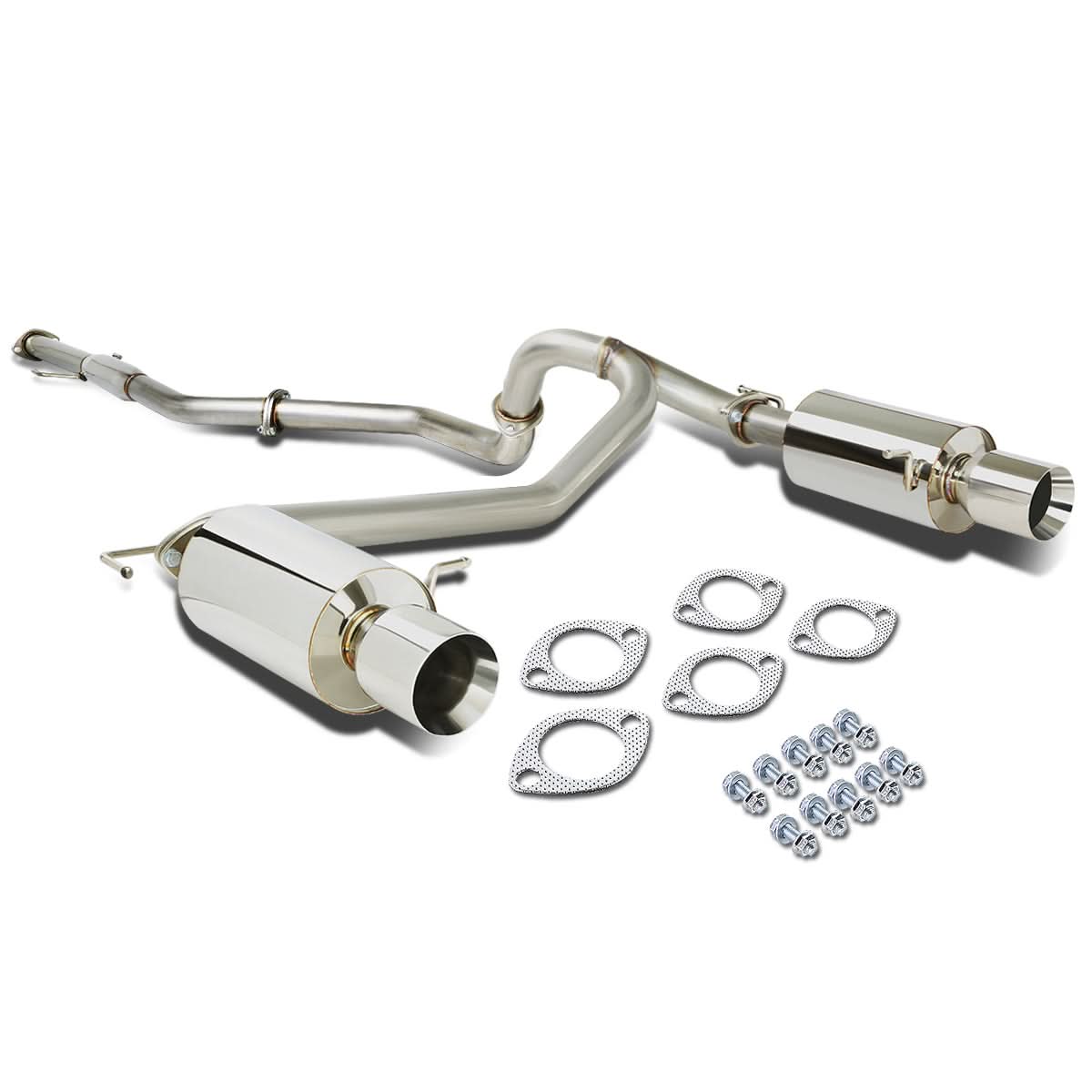 03-08 Hyundai Tiburon 2.0L Catback Exhaust Single Rolled Tip Stainless Steel