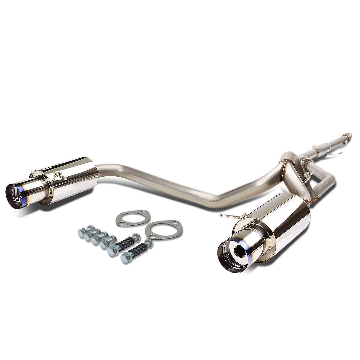 2003-2006 Hyundai Tiburon V6 Catback Exhaust Dual Burnt Tip Stainless Steel