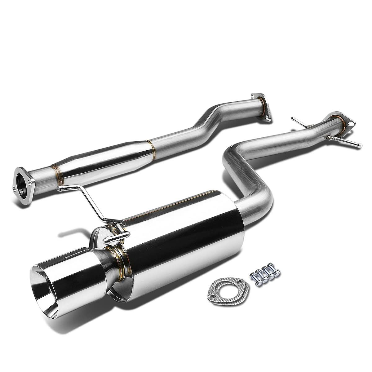 01-05 Lexus IS300 Single Rolled Tip Catback Exhaust - Stainless Steel