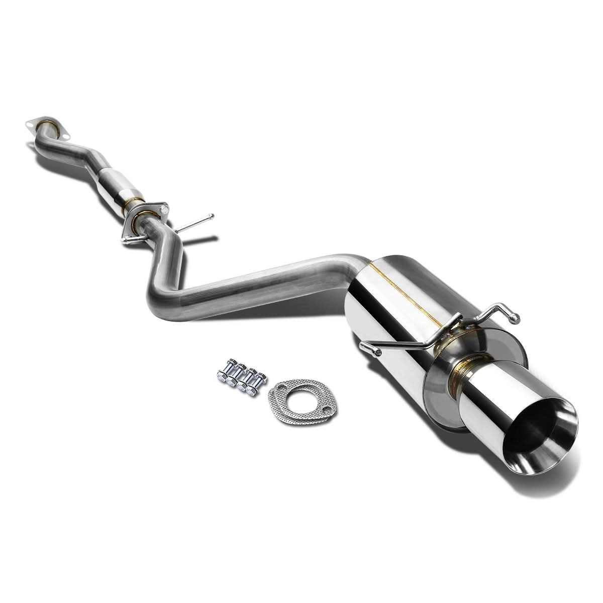 01-05 Lexus IS300 Single Rolled Tip Catback Exhaust - Stainless Steel