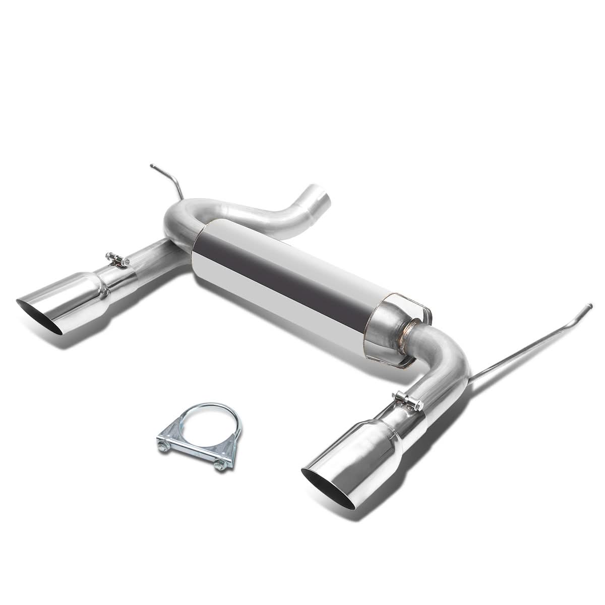 2007-2017 Jeep Wrangler Dual Single Tip Catback Exhaust Stainless Steel