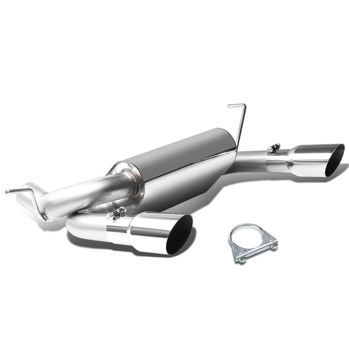 2007-2017 Jeep Wrangler Dual Single Tip Catback Exhaust Stainless Steel