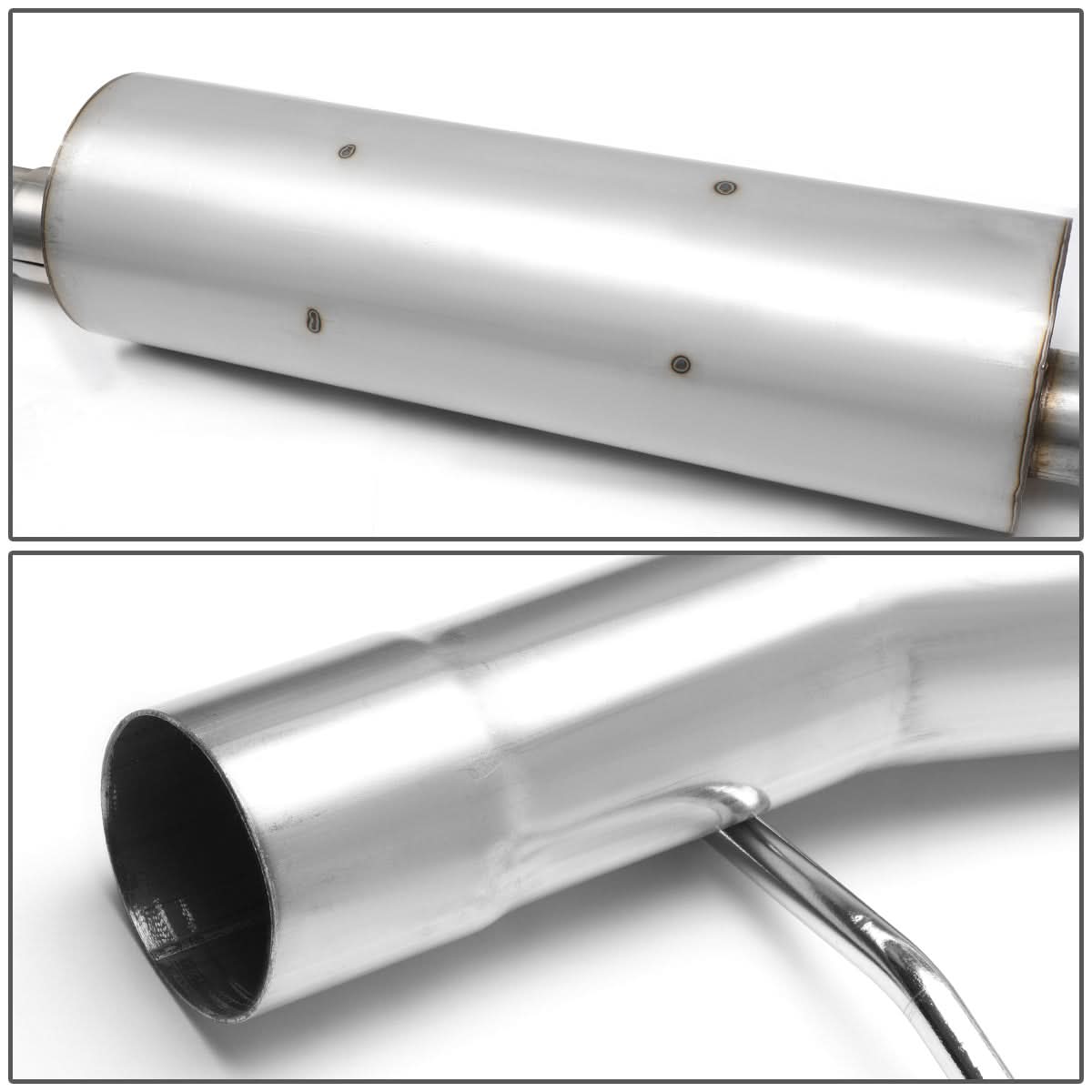 2007-2011 Jeep Wrangler Single Tip Catback Exhaust System Stainless Steel
