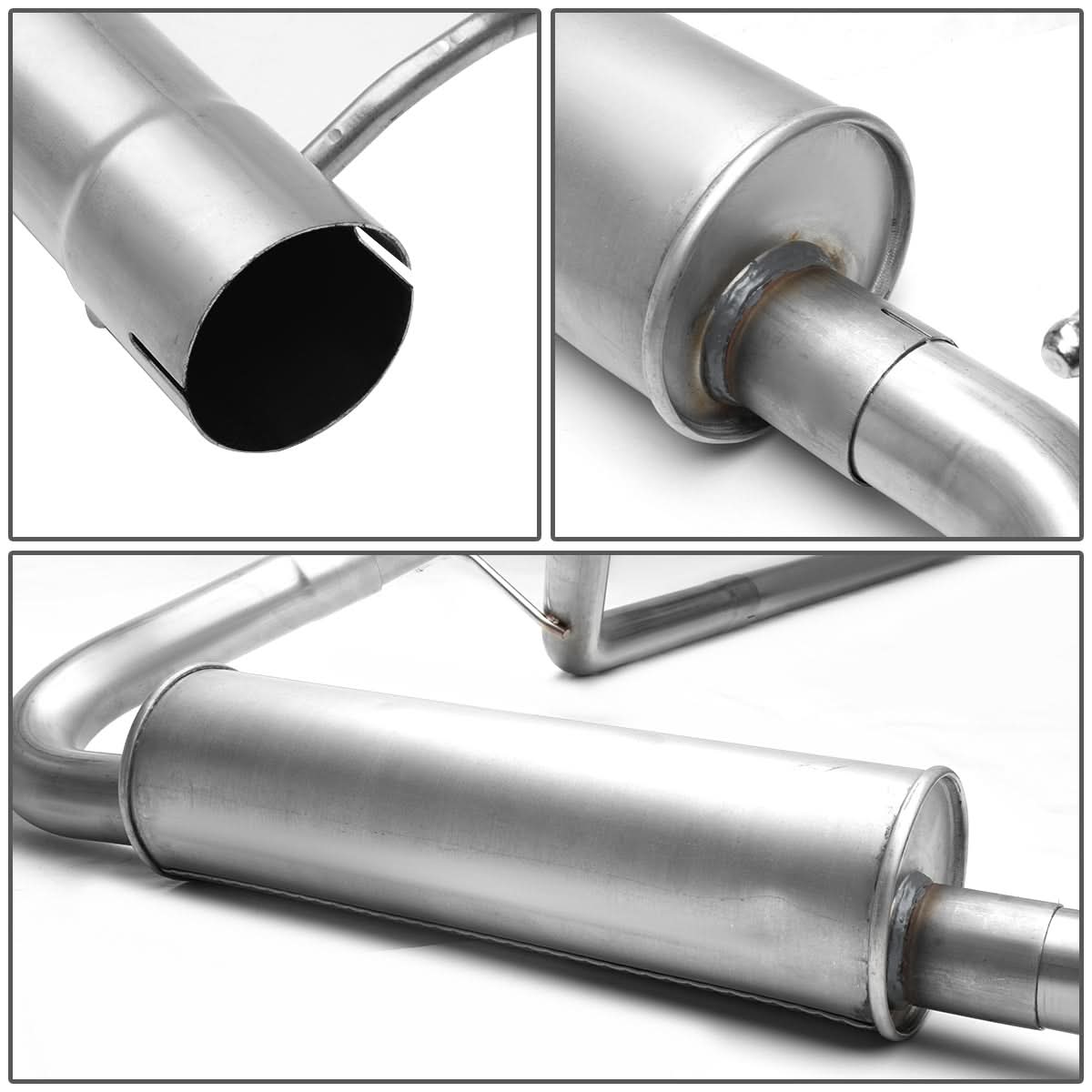 2007-2011 Jeep Wrangler 4DR Single Tip Catback Exhaust - Stainless Steel