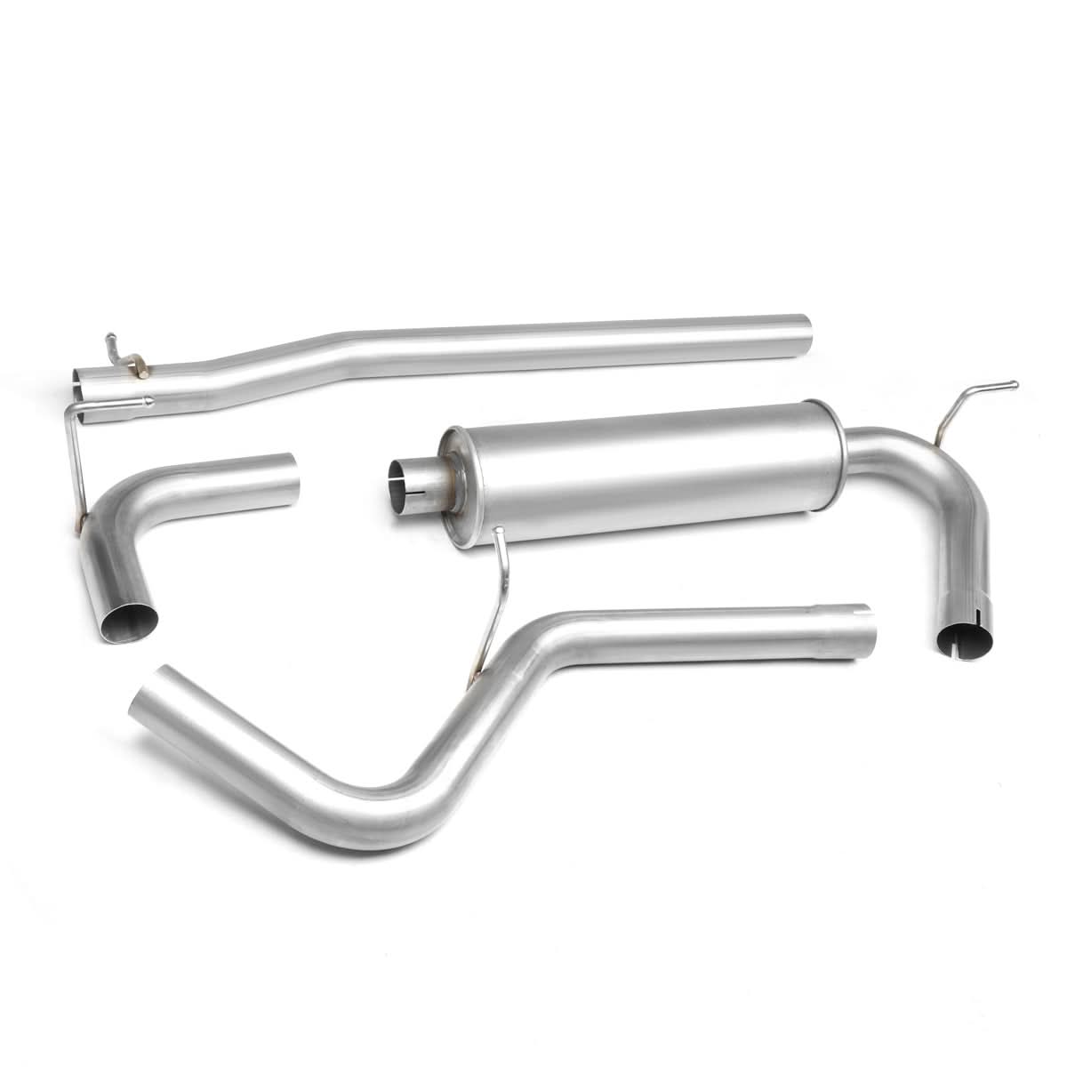 2007-2011 Jeep Wrangler 4DR Single Tip Catback Exhaust - Stainless Steel