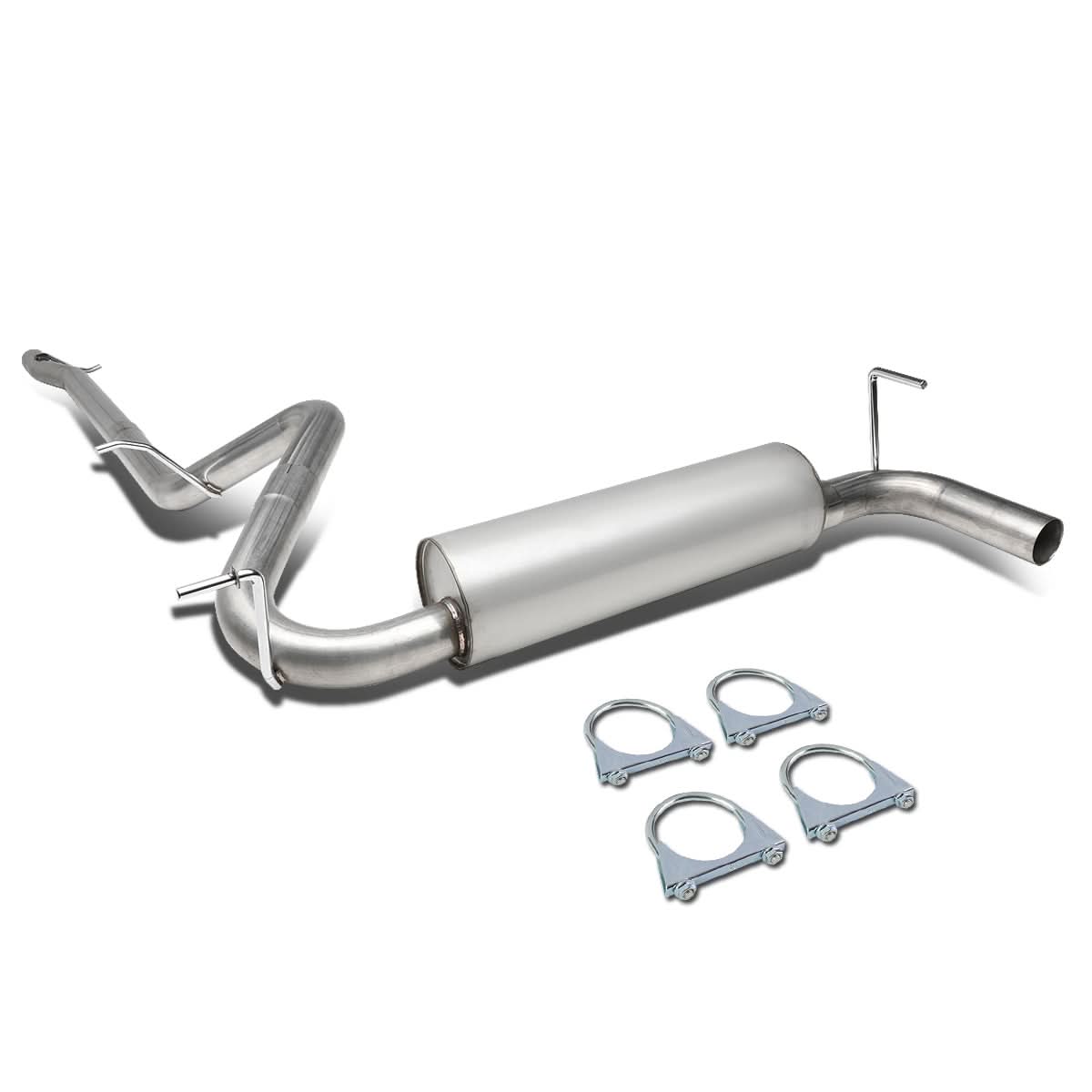 2012-2017 Jeep Wrangler Single Catback Exhaust System Stainless Steel