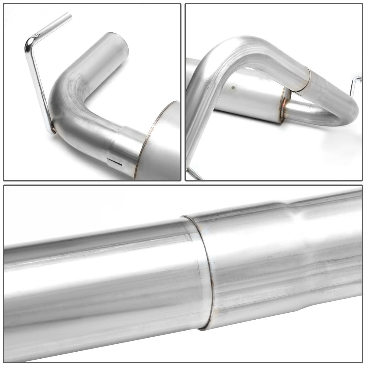 2012-2017 Jeep Wrangler Single Catback Exhaust System Stainless Steel