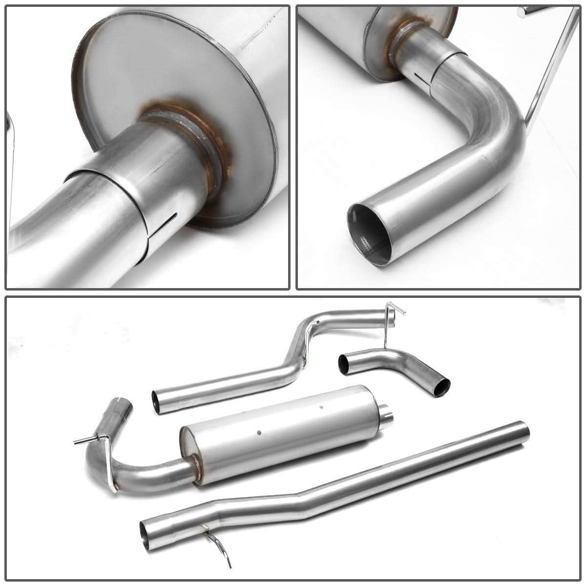 2012-2017 Jeep Wrangler Single Catback Exhaust System Stainless Steel