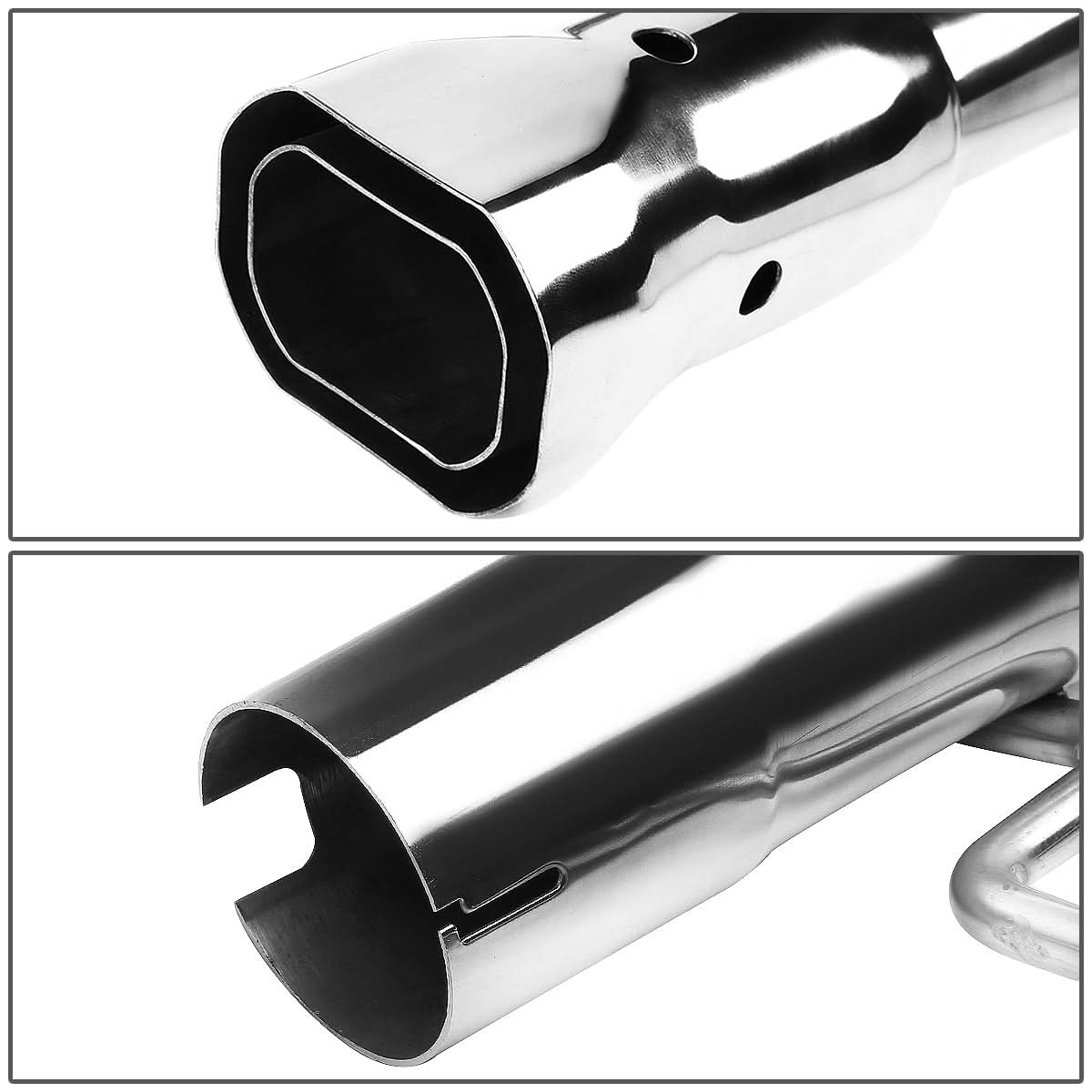 2007-2016 Jeep Wrangler 2DR Catback Exhaust System Stainless Steel