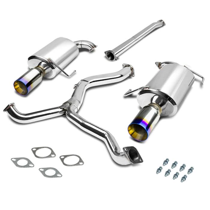 2005-2009 Subaru Legacy Catback Exhaust Dual Burnt Tip Stainless Steel