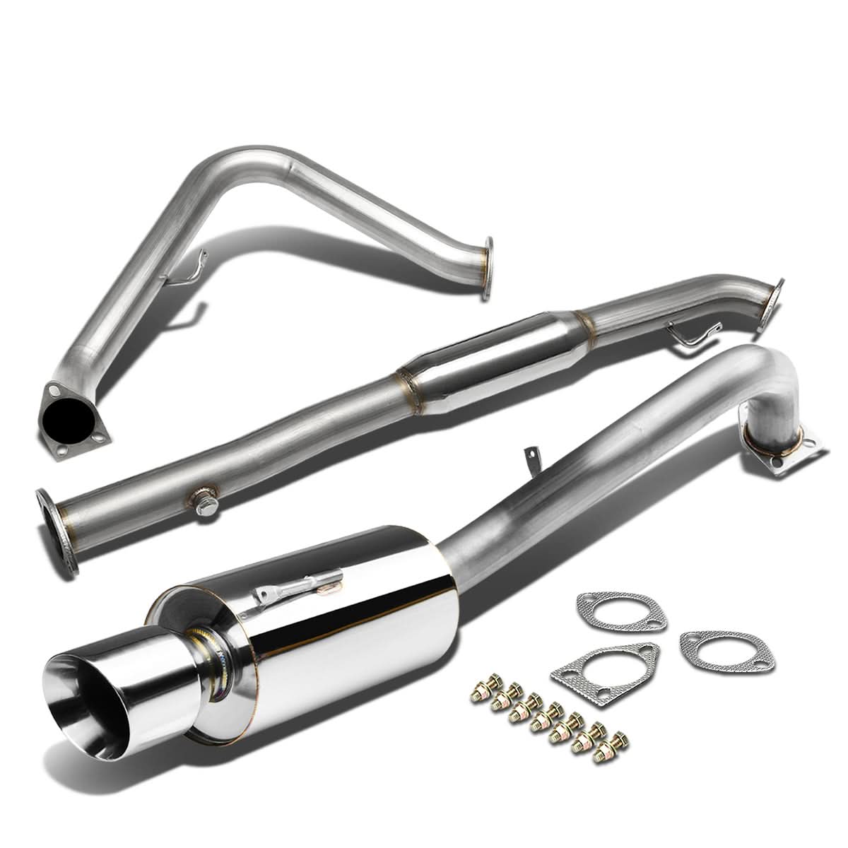 2000-2005 Mitsubishi Eclipse Catback Exhaust Single Rolled Tip Stainless