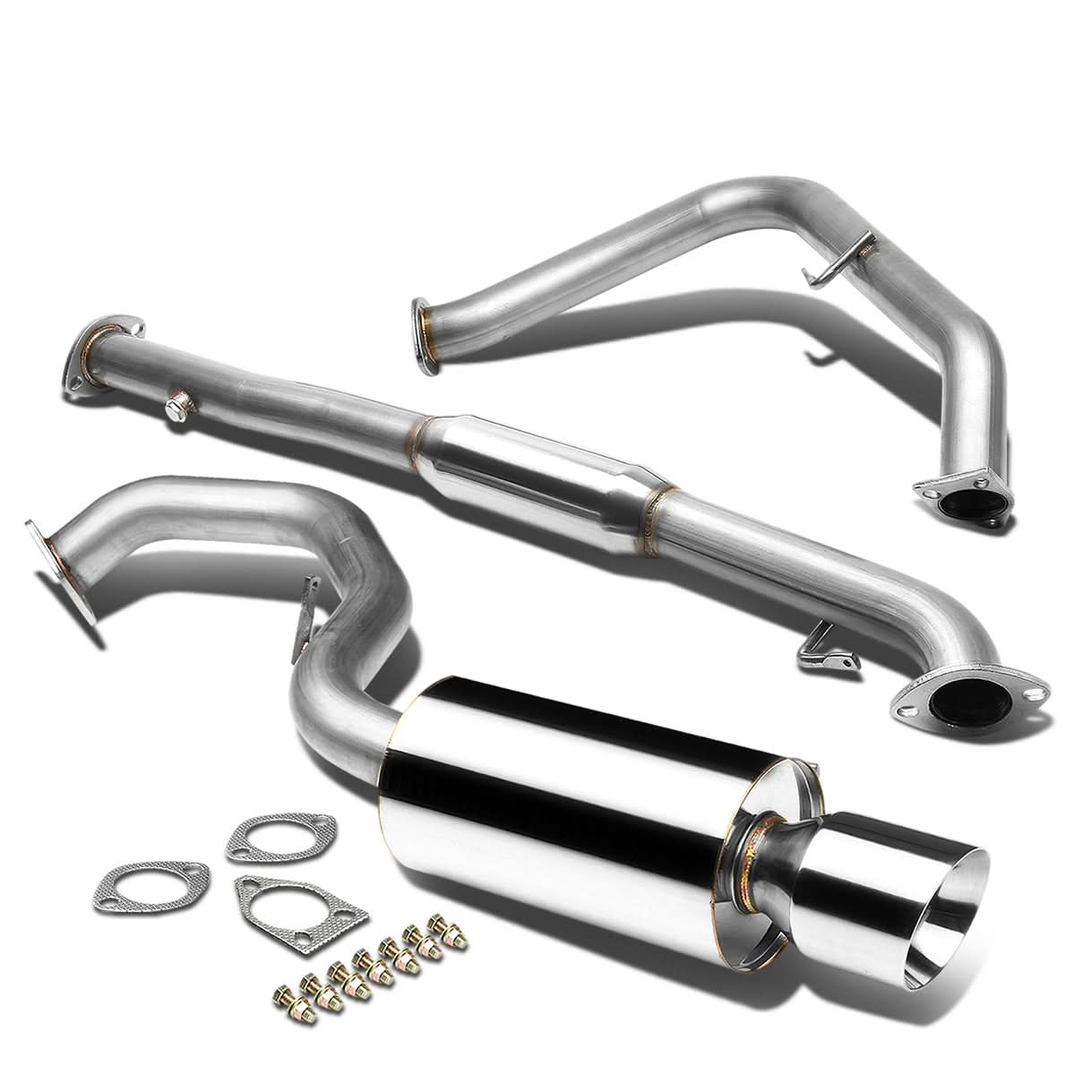 2000-2005 Mitsubishi Eclipse Catback Exhaust Single Rolled Tip Stainless