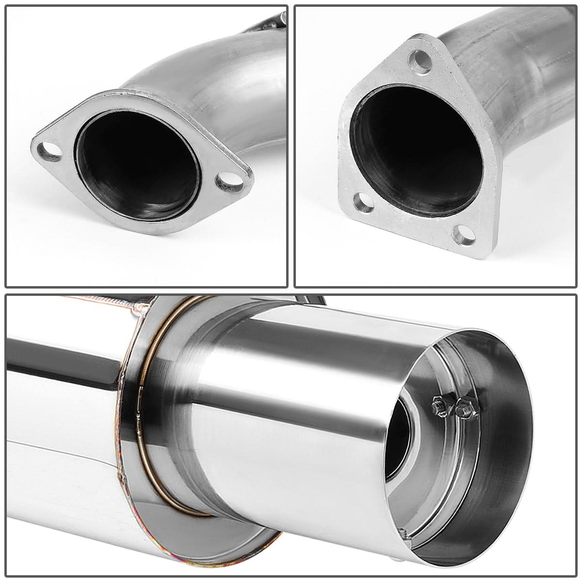 2000-2005 Mitsubishi Eclipse V6 Single Tip Catback Exhaust Stainless Steel